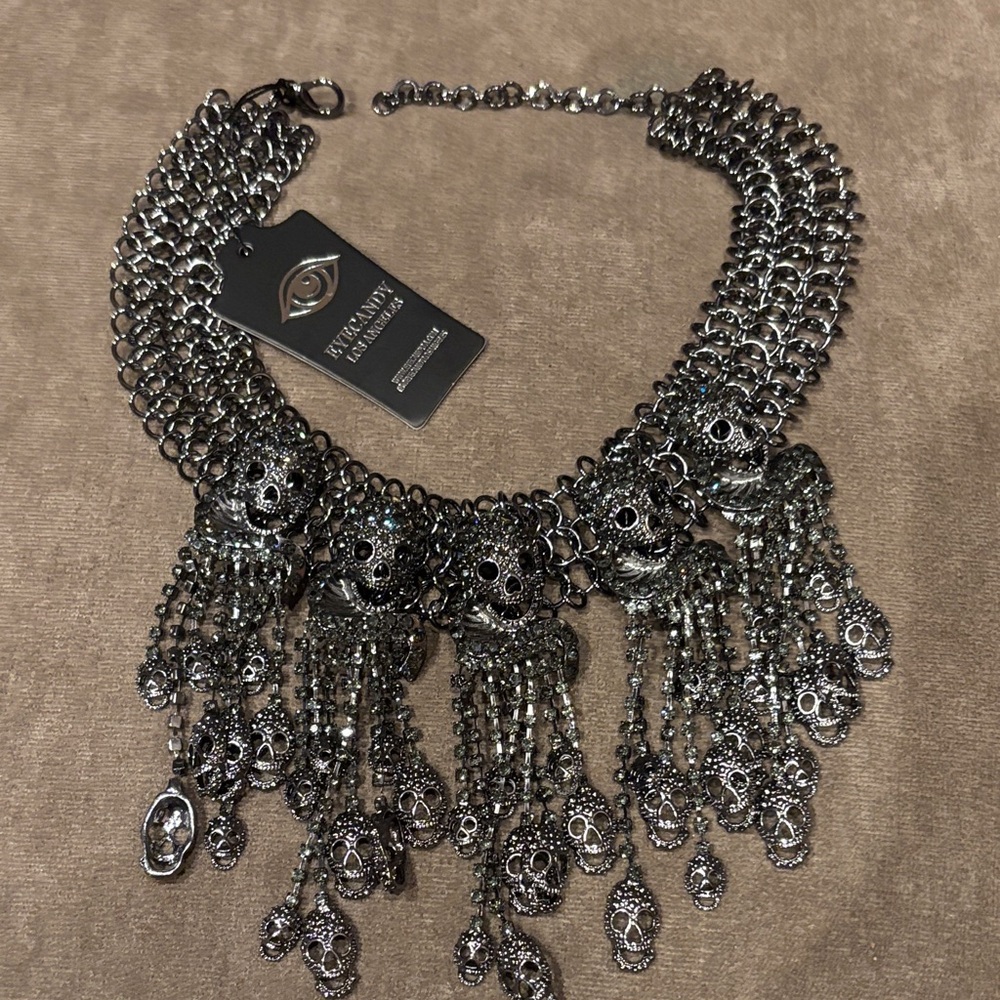 Elegant Silver Chandelier Necklace